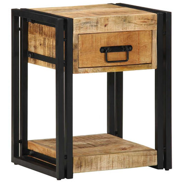vidaXL Nachttische 2 Stk. 40x35x50 cm Raues Massivholz Mango