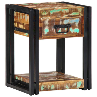 vidaXL Nachttisch Mehrfarbig 40 x 35 x 50 cm Massives Altholz