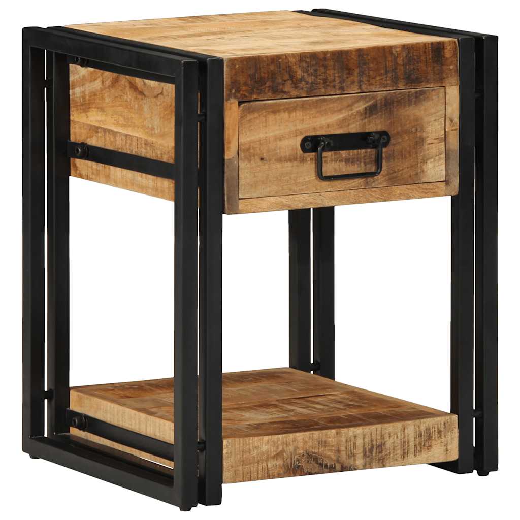 vidaXL Nachttisch 40x40x50 cm Raues Mango-Massivholz
