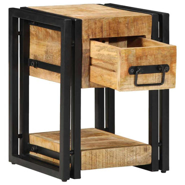 vidaXL Nachttisch 2 pcs Braun 30 x 30 x 40 cm Massivholz Mango