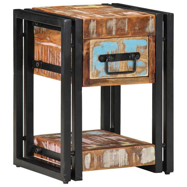 vidaXL Nachttisch Mehrfarbig 30 x 30 x 40 cm Massives Altholz
