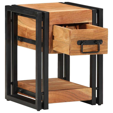 vidaXL Nachttisch 2 pcs Braun 30 x 30 x 40 cm Massivholz Akazie
