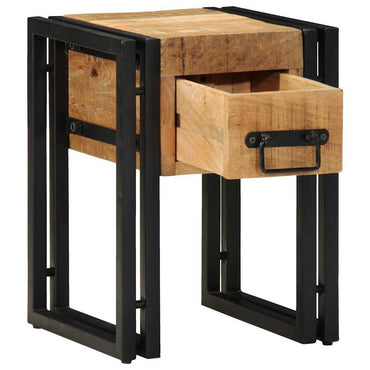 vidaXL Table d'appoint avec tiroirs 30 x 30 x 40 cm Bois de manguier massif