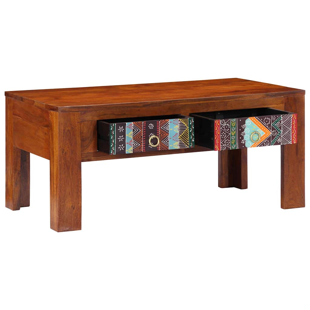 vidaXL Couchtisch 90x50x40 cm Massivholz Akazie