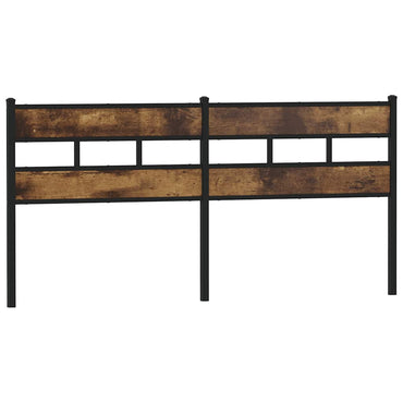 vidaXL Ersatz-Kopfteil Räuchereiche 180 cm Eisen und Holzwerkstoff