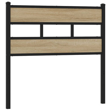 vidaXL Kopfteil Sonoma-Eiche 80 cm Eisen und Holzwerkstoff