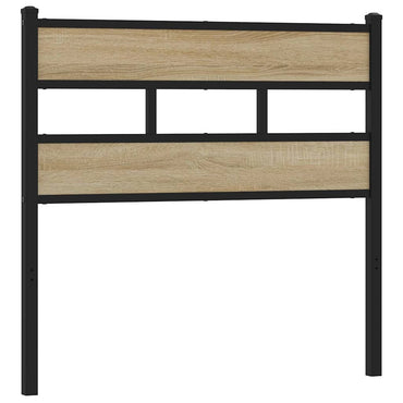 vidaXL Kopfteil Sonoma-Eiche 107 cm Eisen und Holzwerkstoff