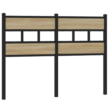 vidaXL Ersatz-Kopfteil Sonoma-Eiche 120 cm Eisen und Holzwerkstoff