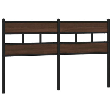 vidaXL Kopfteil Braun Eichen-Optik 140 cm Stahl und Holzwerkstoff