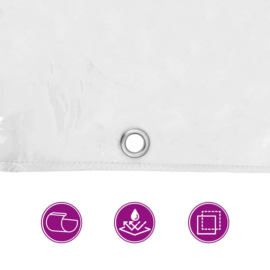 Klare Plane mit Ösen 2x2 m PVC