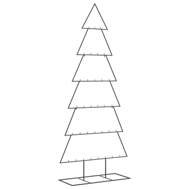 vidaXL Sapin de Noël métallique pour décorations Noir 180 cm