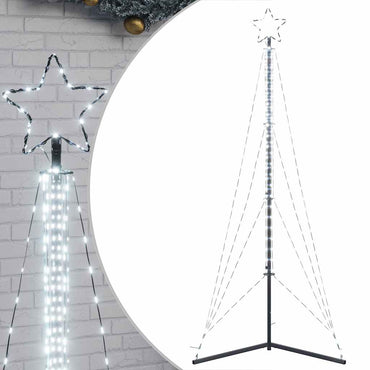 vidaXL Sapin de Noël LED 483 LED blanc froid 240 cm