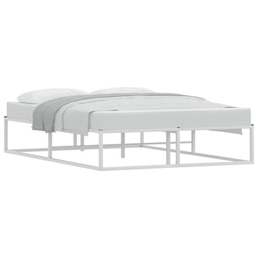 vidaXL Bettgestell ohne Matratze Weiß 140x200 cm Metall