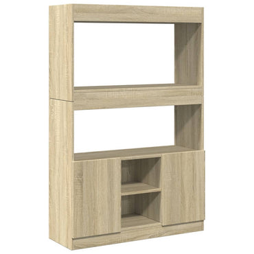 vidaXL Highboard chêne Sonoma 92x33x140 cm en bois d'ingénierie