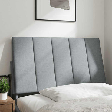 vidaXL Kopfteil-Kissen "Hanko" Hellgrau 80 cm Stoff