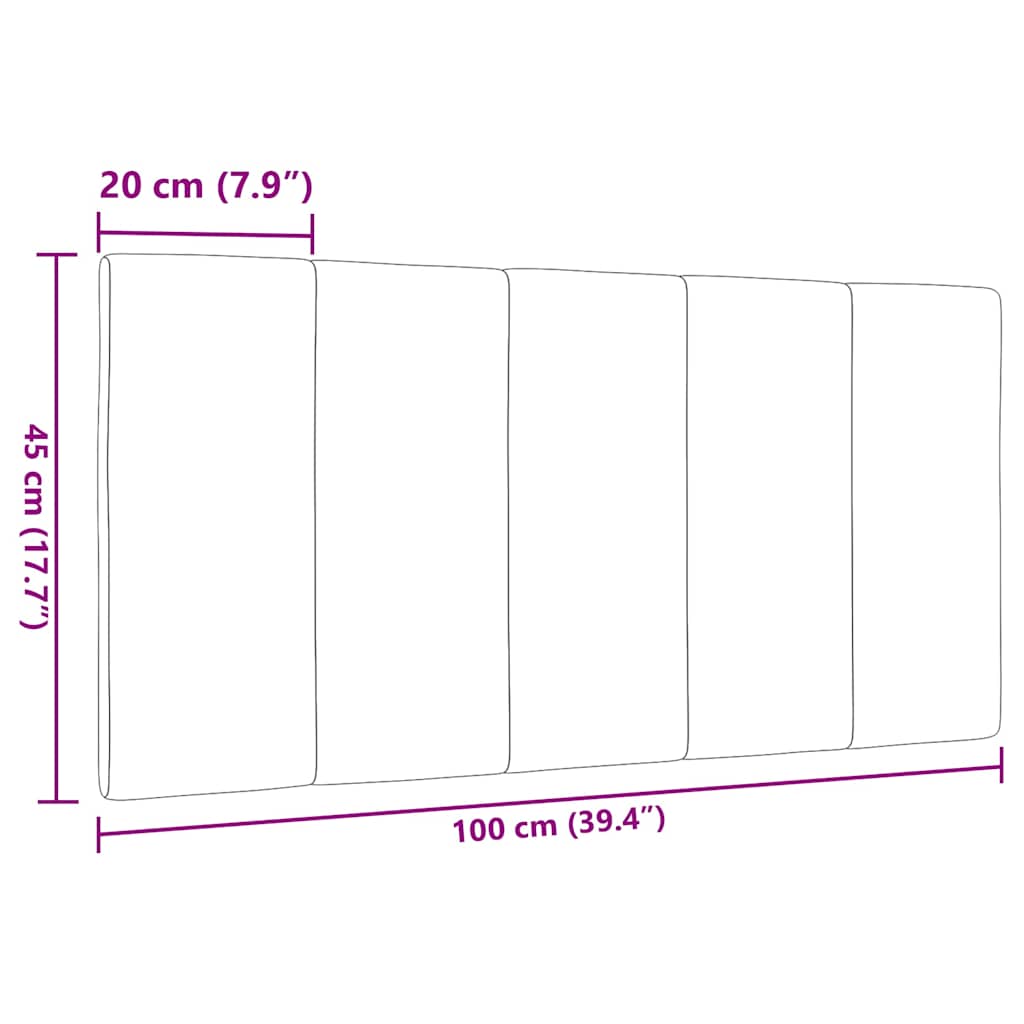 vidaXL Kopfteil-Kissen "Hanko" Blau 100 cm Stoff
