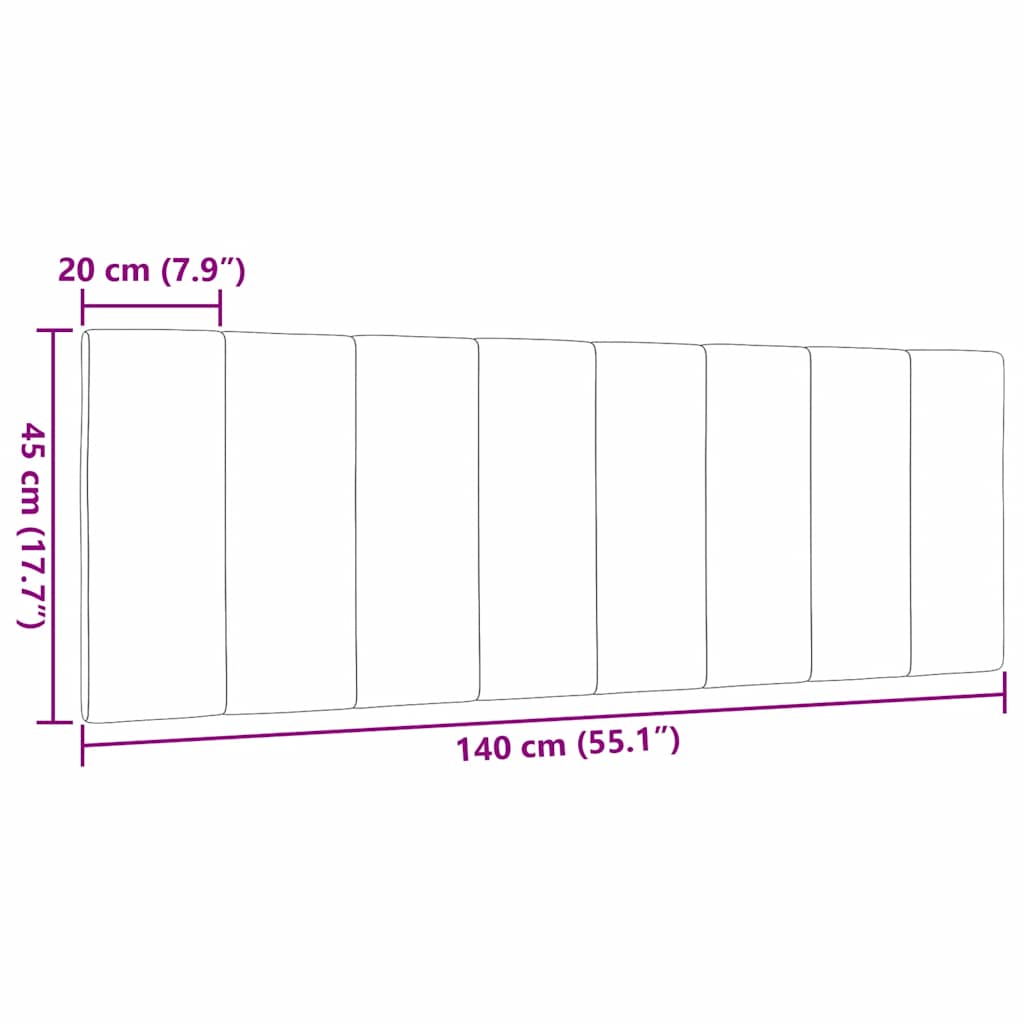 vidaXL Kopfteil-Kissen "Hanko" Blau 140 cm Stoff