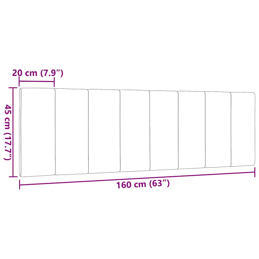 vidaXL Kopfteil-Kissen "Hanko" Hellgrau 160 cm Stoff