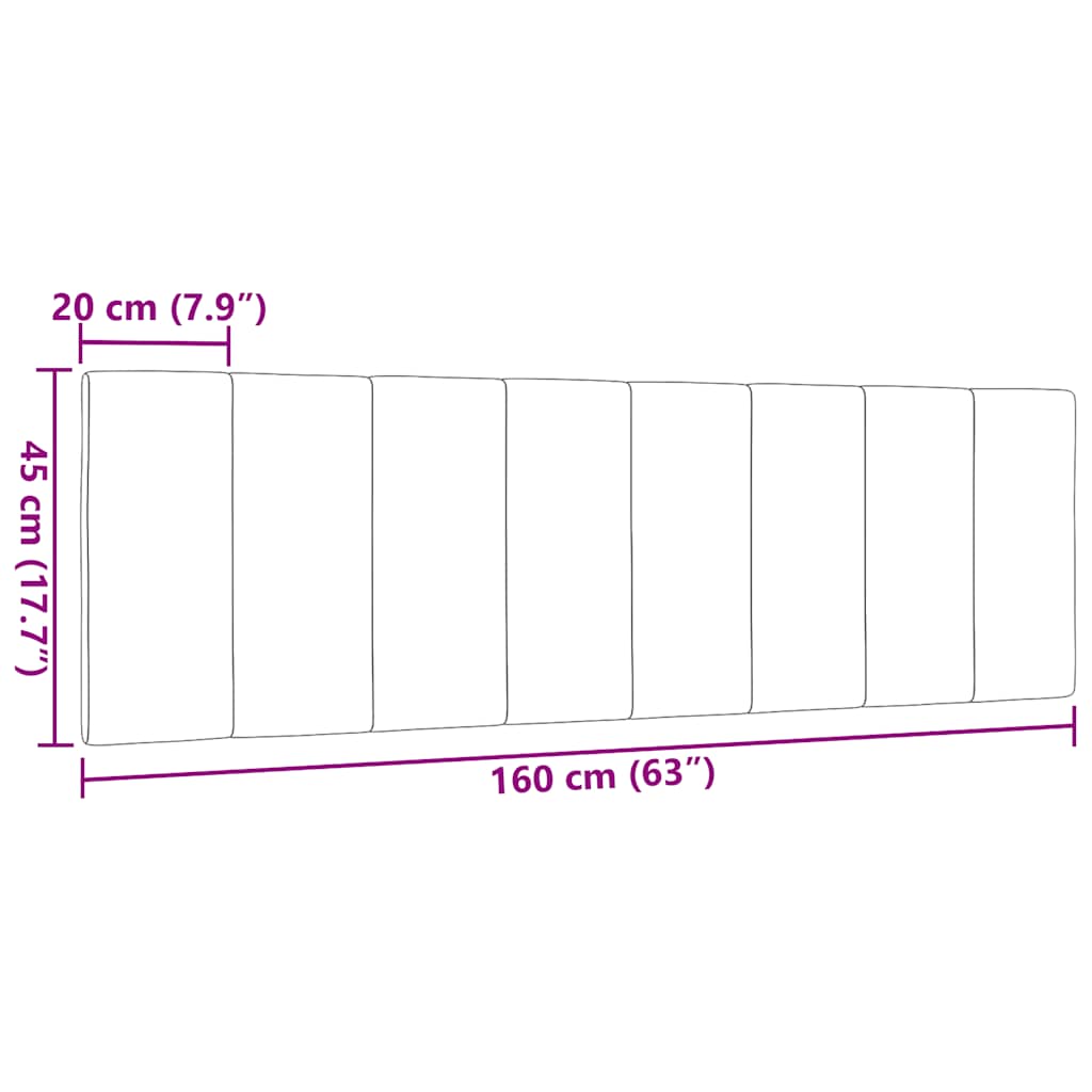 vidaXL Kopfteil-Kissen "Hanko" Schwarz 160 cm Stoff