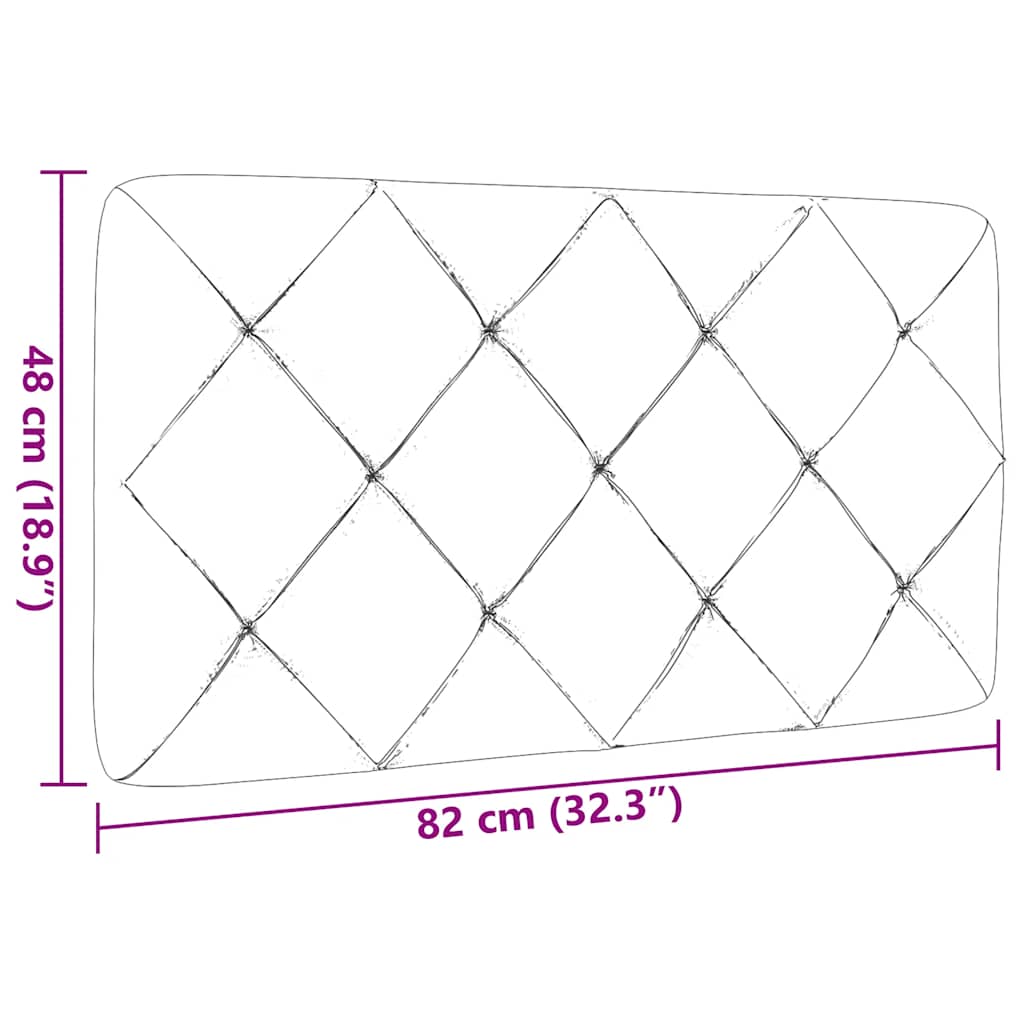 Kopfteil-Kissen Schwarz 80 cm Stoff