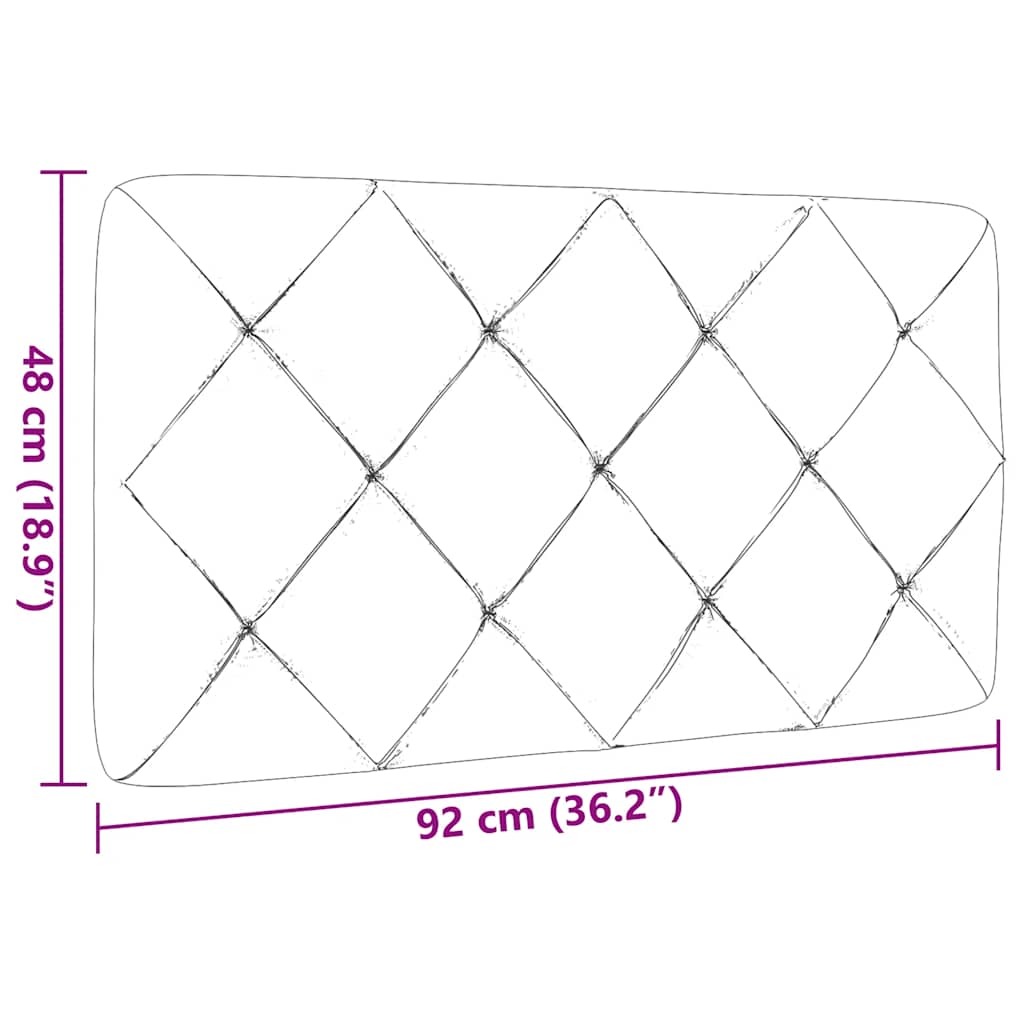 vidaXL Kopfteil-Kissen Schwarz 90 cm Stoff