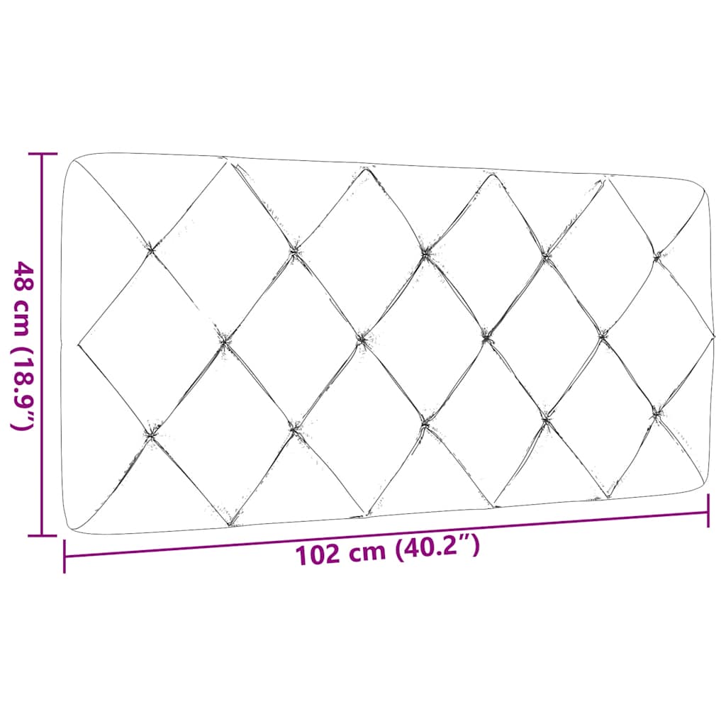 vidaXL Kopfteil-Kissen Schwarz 100 cm Stoff