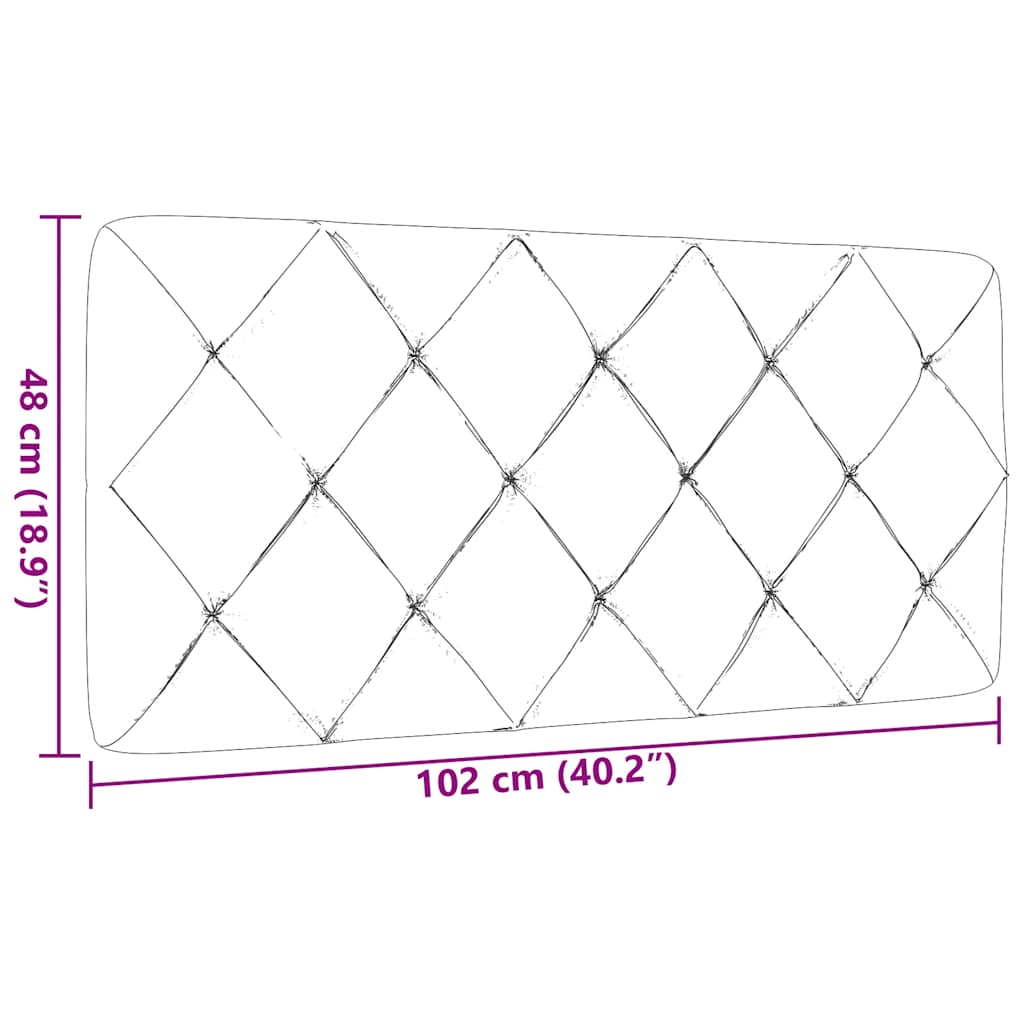 vidaXL Kopfteil-Kissen Taupe 100 cm Stoff