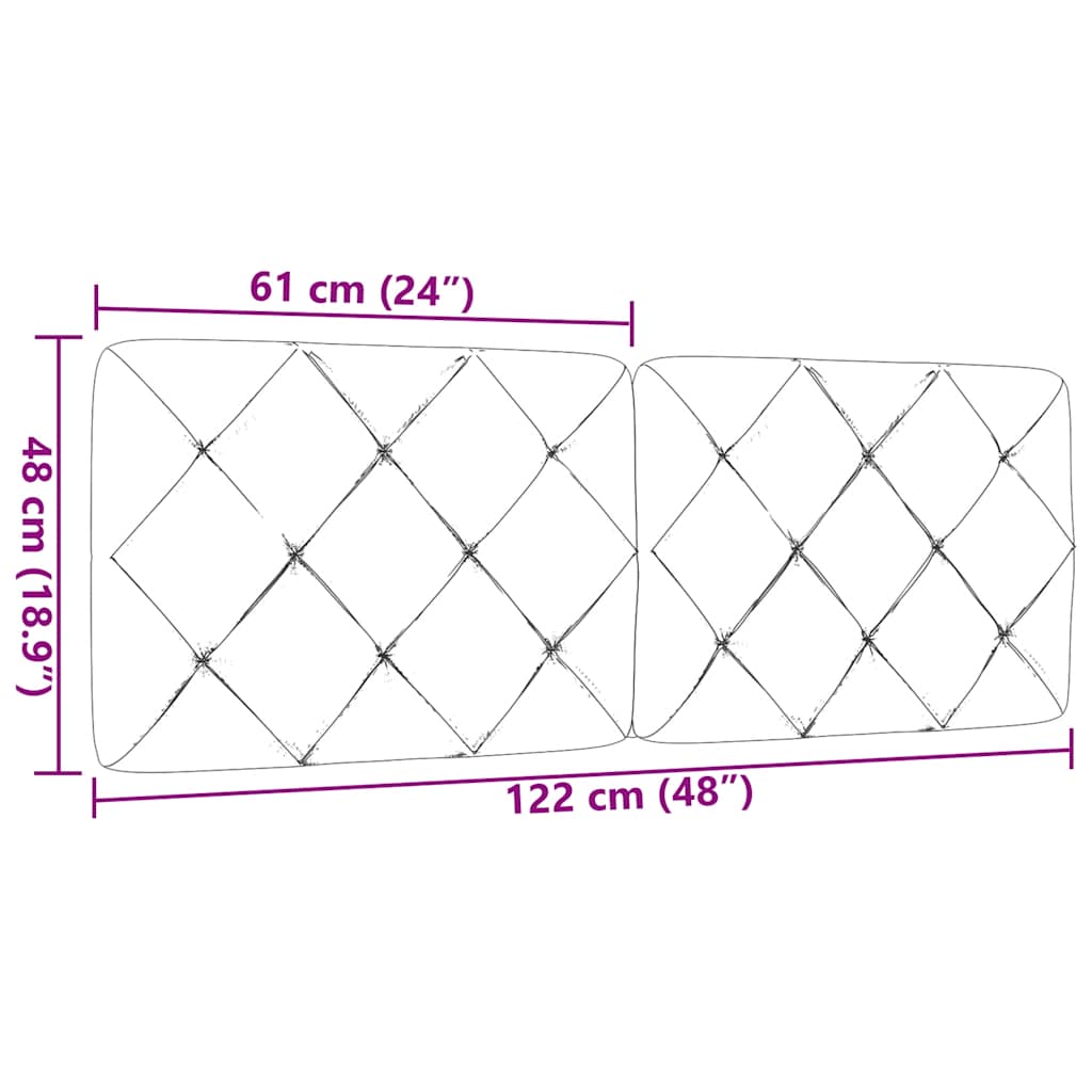 vidaXL Kopfteil-Kissen Blau 120 cm Stoff