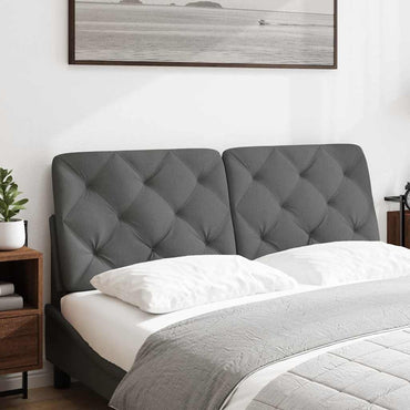 vidaXL Kopfteil-Kissen Dunkelgrau 140 cm Stoff