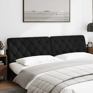 vidaXL Kopfteil-Kissen Schwarz 200 cm Stoff