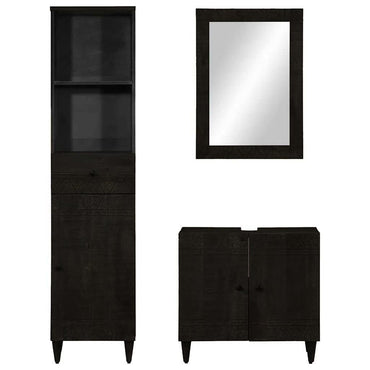 vidaXL Ensemble de meubles de salle de bain 3 pcs Bois de manguier massif