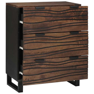 vidaXL Ensemble de 2 buffets Noyer 60 x 33,5 x 75 cm Bois de manguier massif
