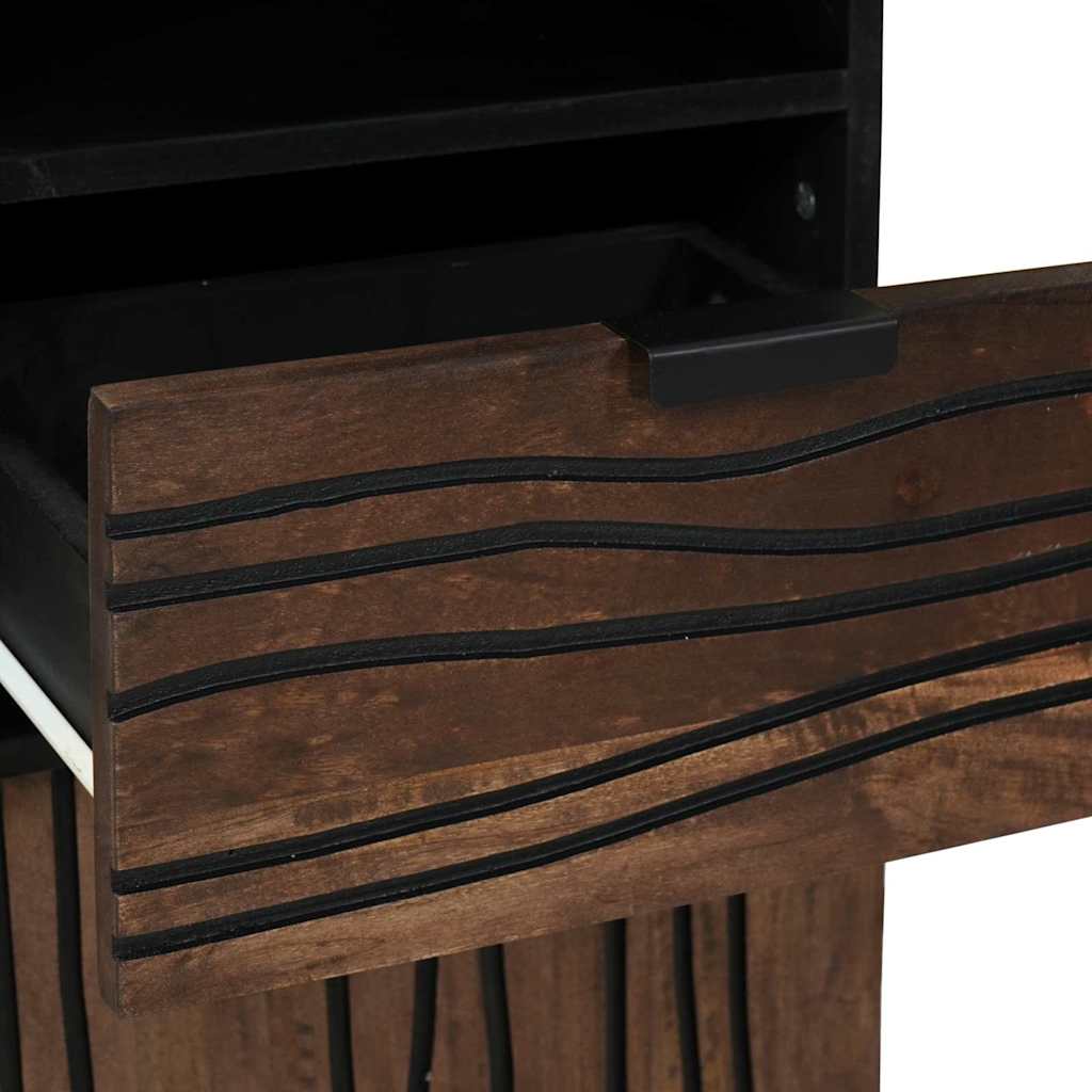 Badezimmermöbel-Set mit Regal 3 pcs Walnussbraun Holzwerkstoff