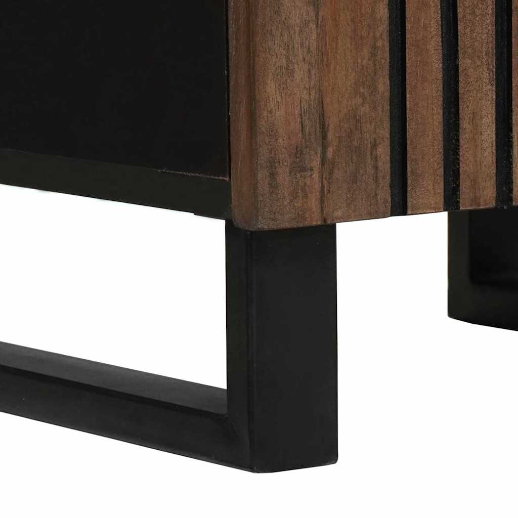vidaXL Ensemble de meubles de salle de bain avec étagère 3 pcs Marron noyer Bois d'ingénierie