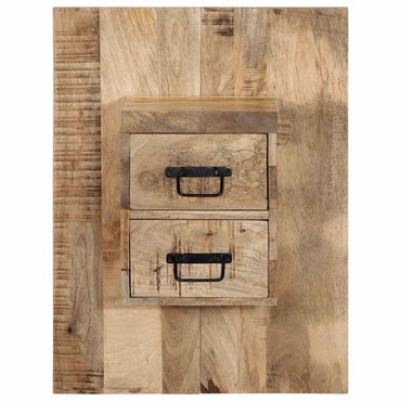 vidaXL Nachttisch 60x32x80 cm Raues Mango-Massivholz