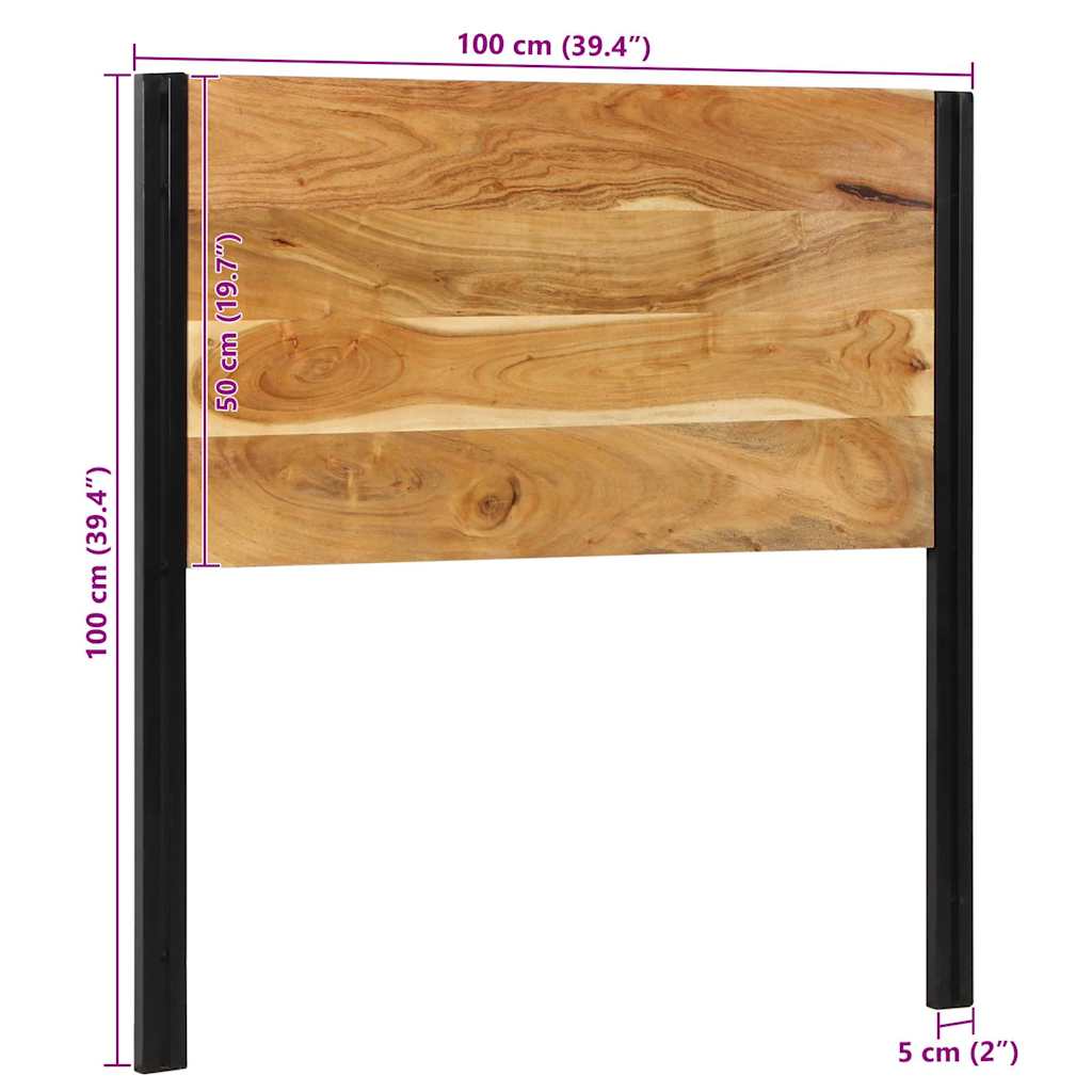 vidaXL Kopfteil 100 cm Massivholz Akazie und Eisen