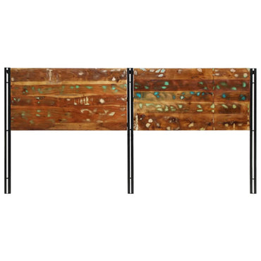 vidaXL Kopfteil 200 cm Altholz Massivholz und Eisen