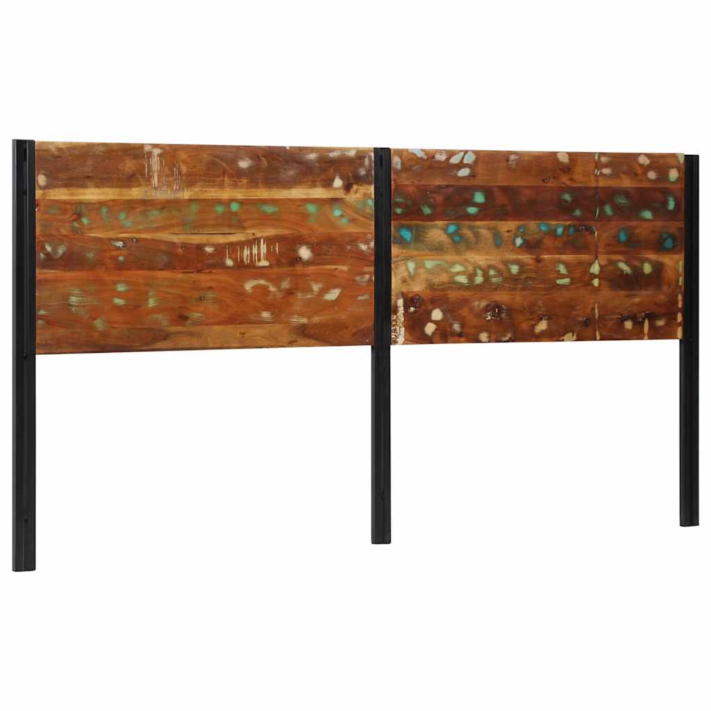 vidaXL Kopfteil 200 cm Altholz Massivholz und Eisen