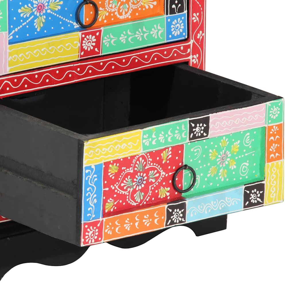 Nachttisch 2 pcs Mehrfarbig 40 x 35 x 45 cm Massivholz Mango