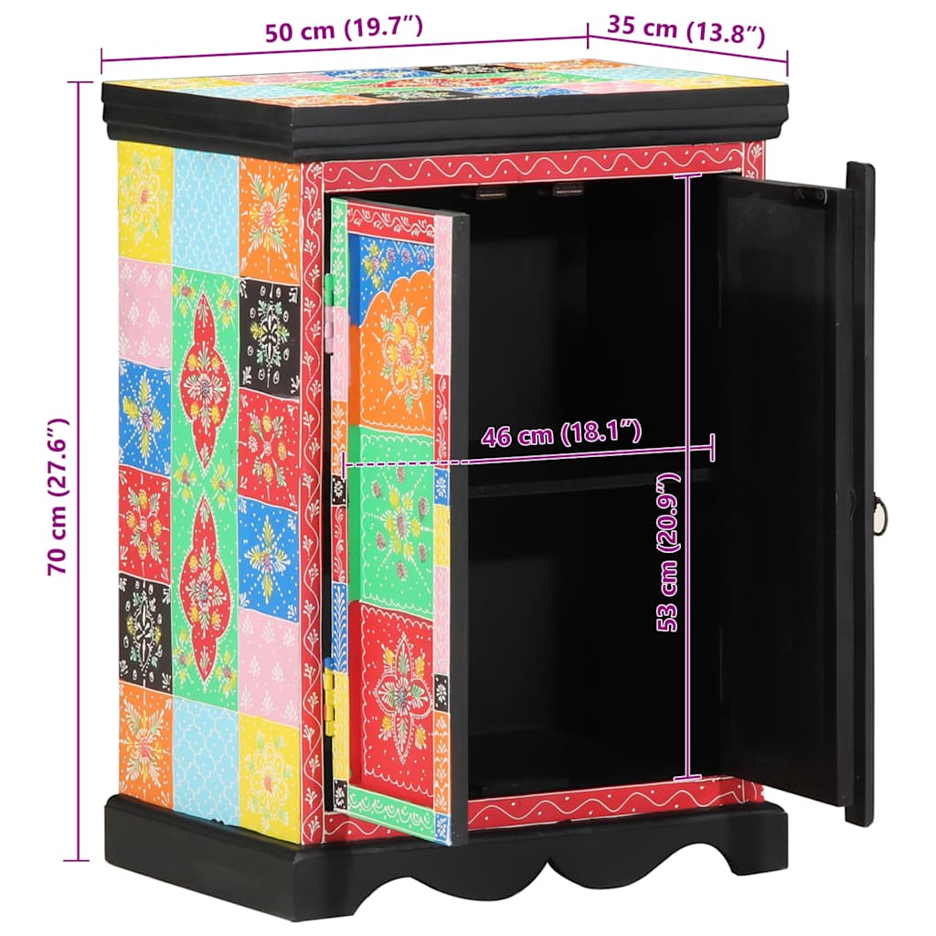 Konsolentisch mit Regal mit Speicher Mehrfarbig 50 x 30 x 70 cm