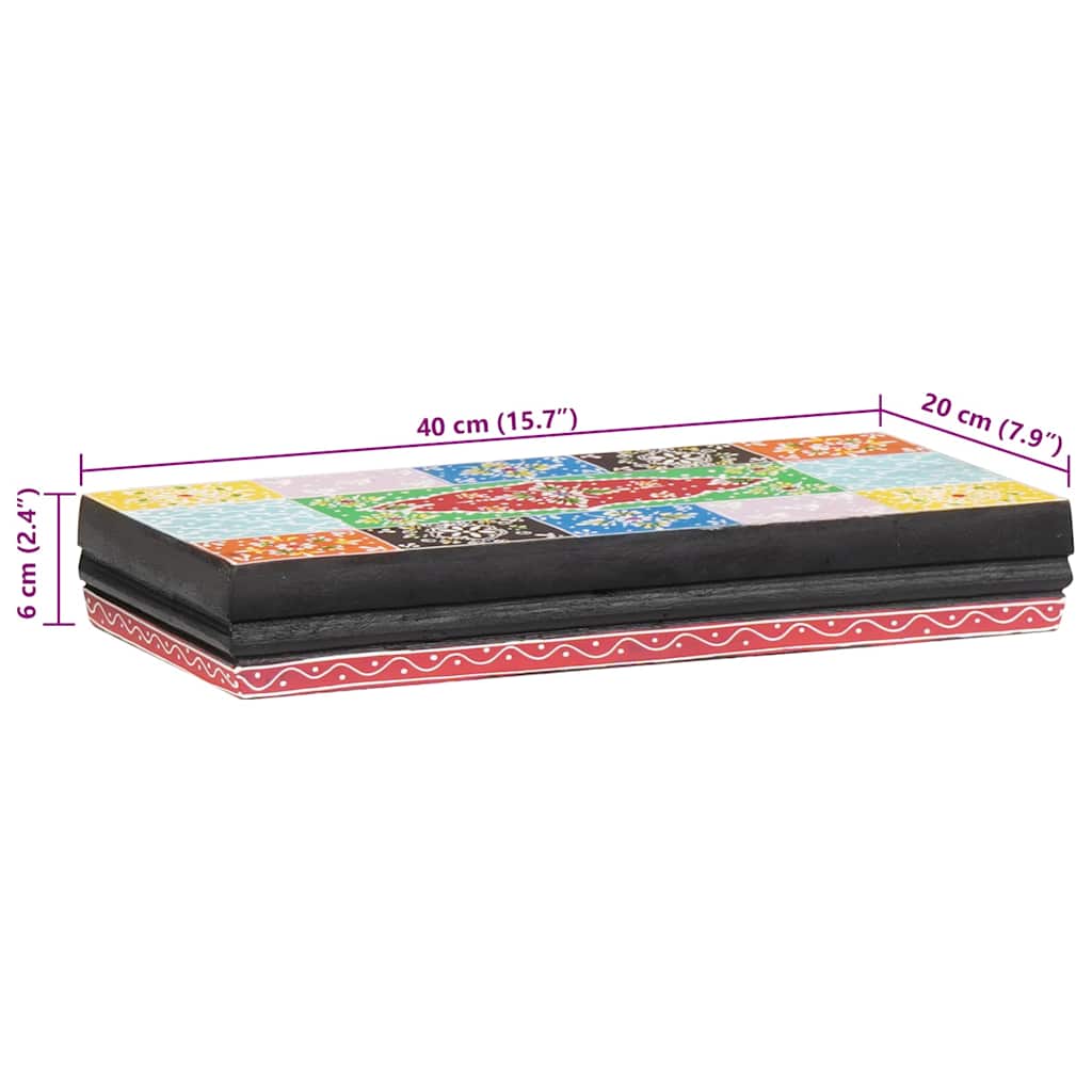 vidaXL Wandregale Mehrfarbig 40 x 20 x 6 cm Massivholz Mango