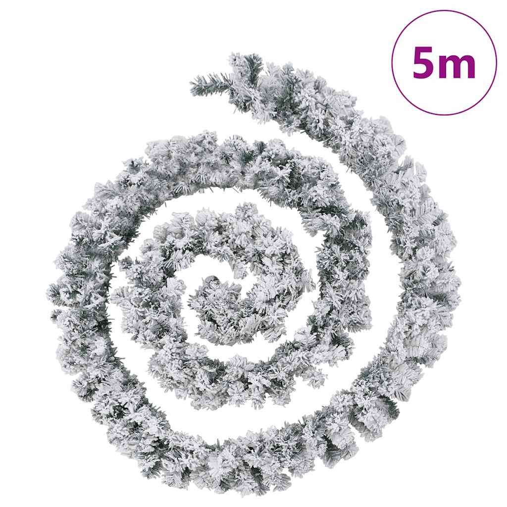 Weihnachtsgirlande mit LED-Lichtern Grün 5 m PVC