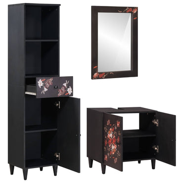 vidaXL Badezimmerschrank-Set mit Schubladen 3 pcs Massivholz Mango