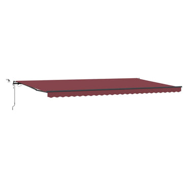 vidaXL Markise Automatisch mit LEDs Weinrot 600x300 cm