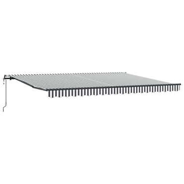 vidaXL Markise Automatisch Anthrazit und Weiß 450x300 cm