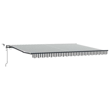 vidaXL Markise Automatisch mit LEDs Anthrazit & Weiß 450x300 cm