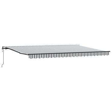 vidaXL Markise Automatisch Anthrazit und Weiß 500x300 cm