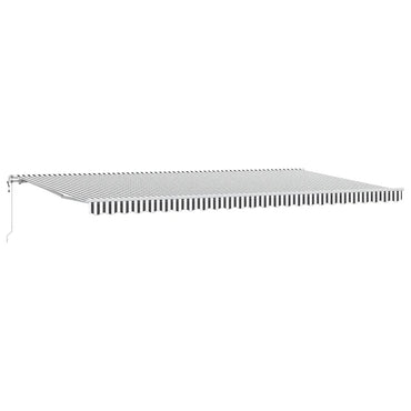 vidaXL Markise Automatisch Einziehbar Anthrazit und Weiß 600x300 cm