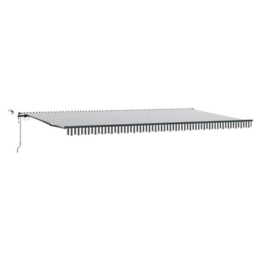 vidaXL Markise Automatisch mit LEDs Anthrazit & Weiß 600x300 cm