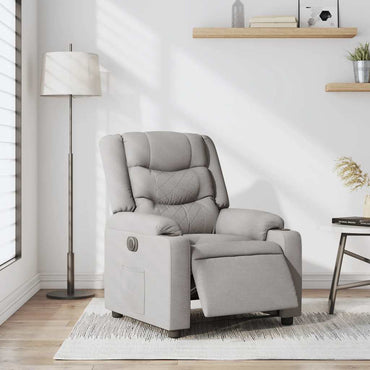 vidaXL Relaxsessel Elektrisch Wolkengrau Stoff